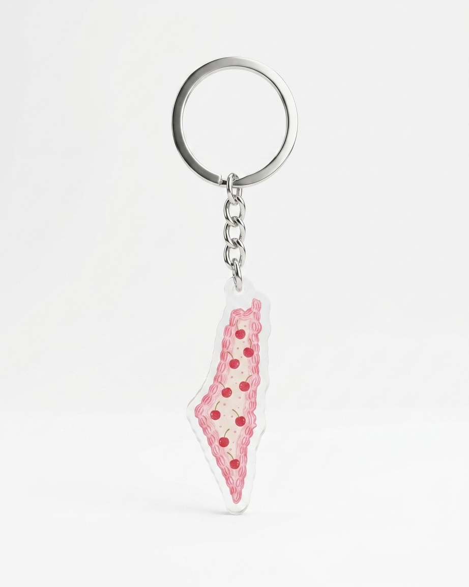 Cake Palestine Map Keychain