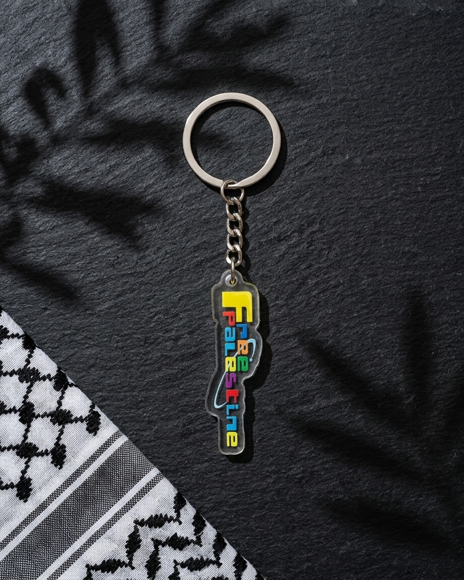 Spacetoon Free Palestine Keychain