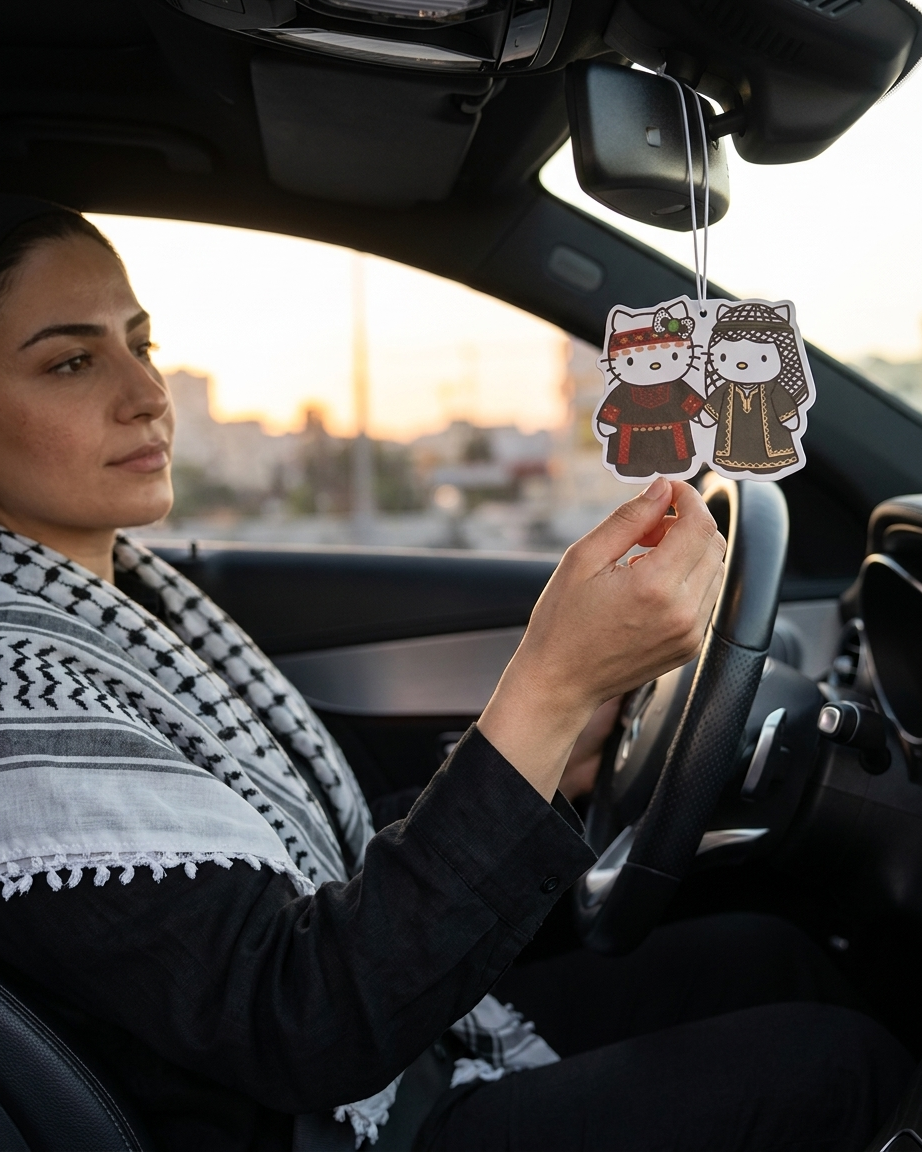 Hello Kitty Couple palestine Air Freshener