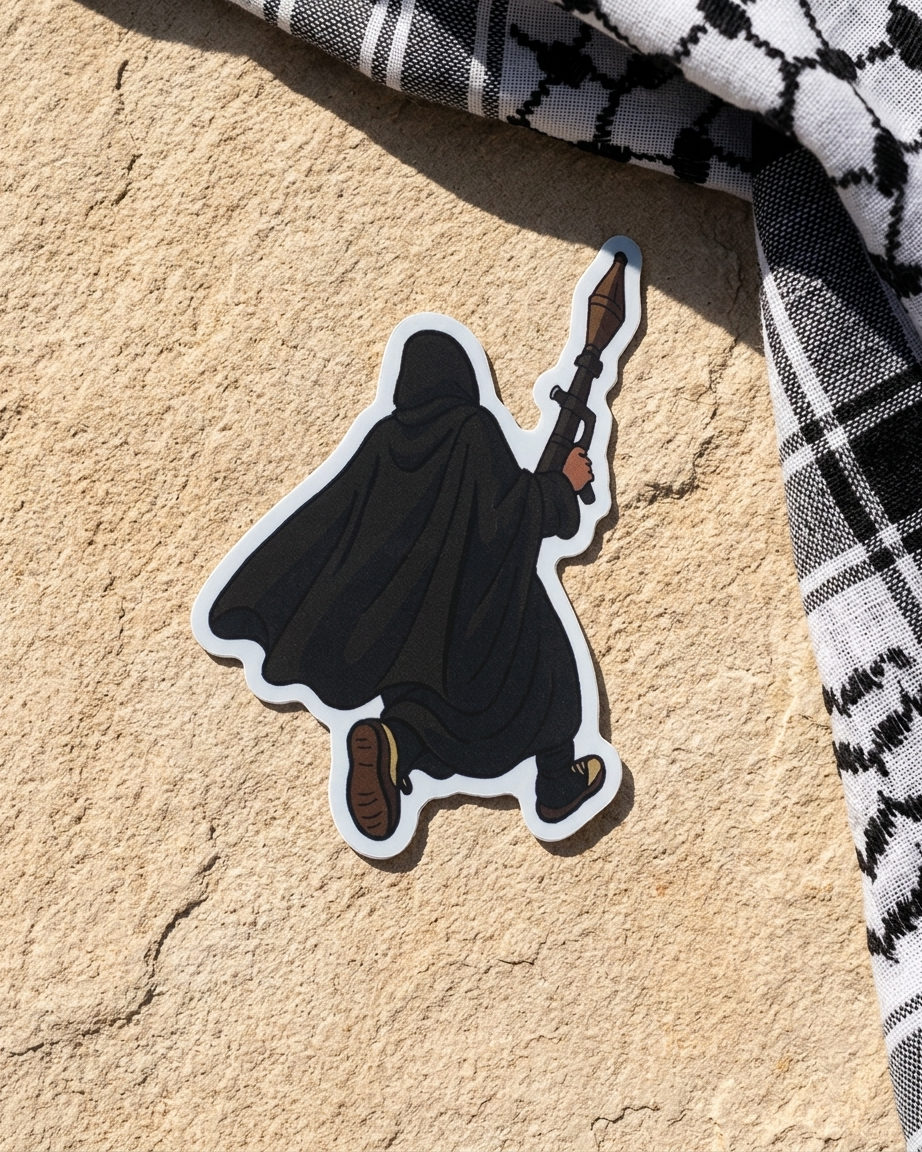 Al-Muqatil Al-Aneeq Palestine RPG Fighter Sticker