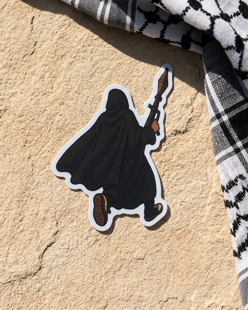 Al-Muqatil Al-Aneeq Palestine RPG Fighter Sticker