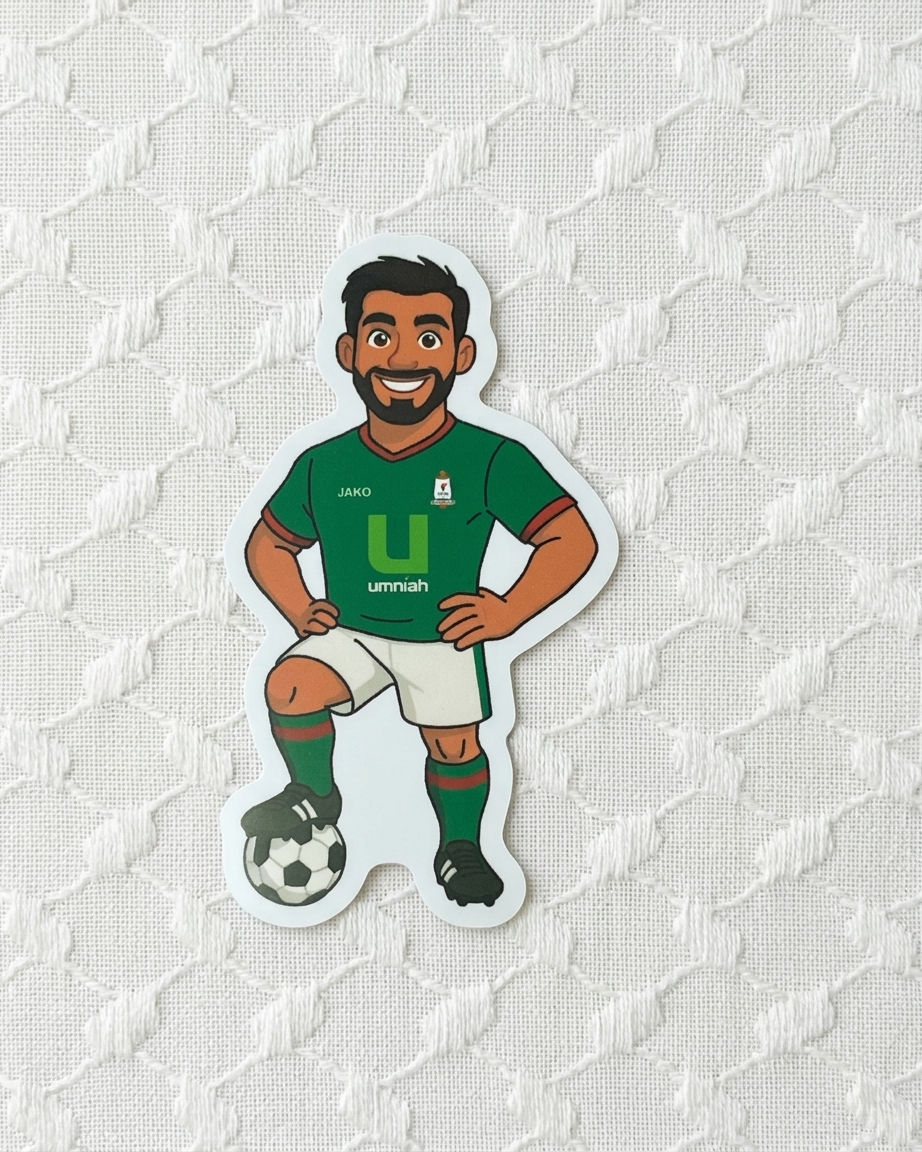 Al-Wehdat Soccer Player Sticker