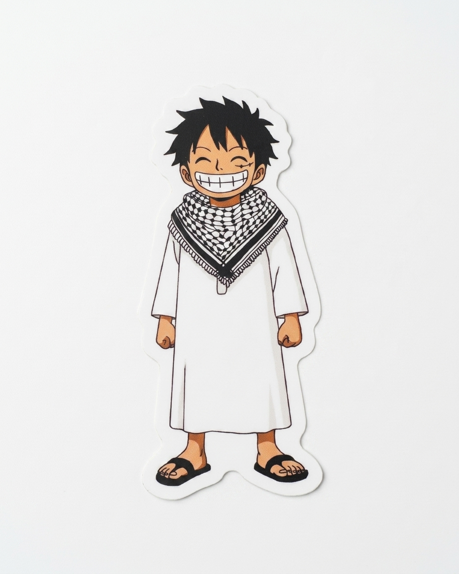 Luffy Palestine Sticker