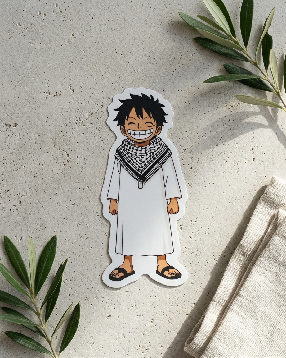 Luffy Palestine Sticker
