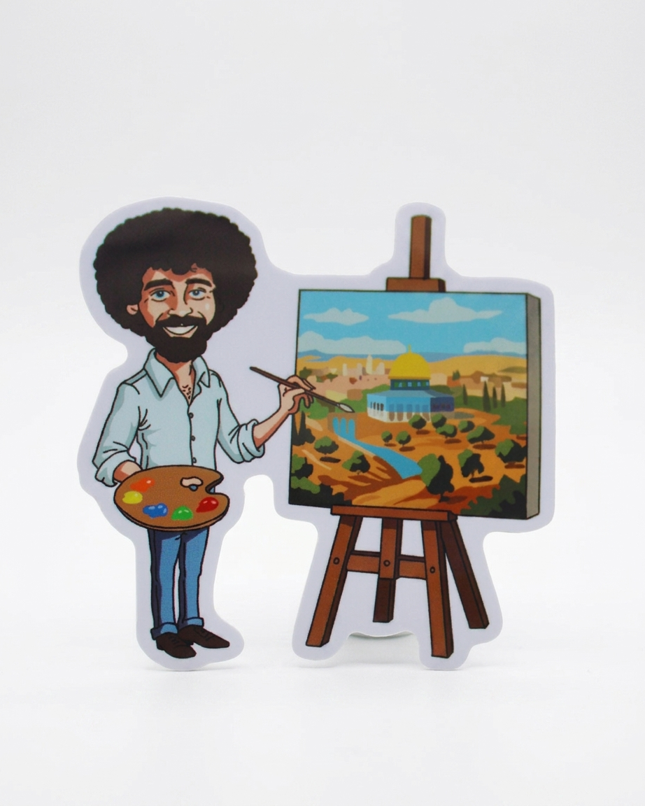 Bob Ross Palestine Sticker