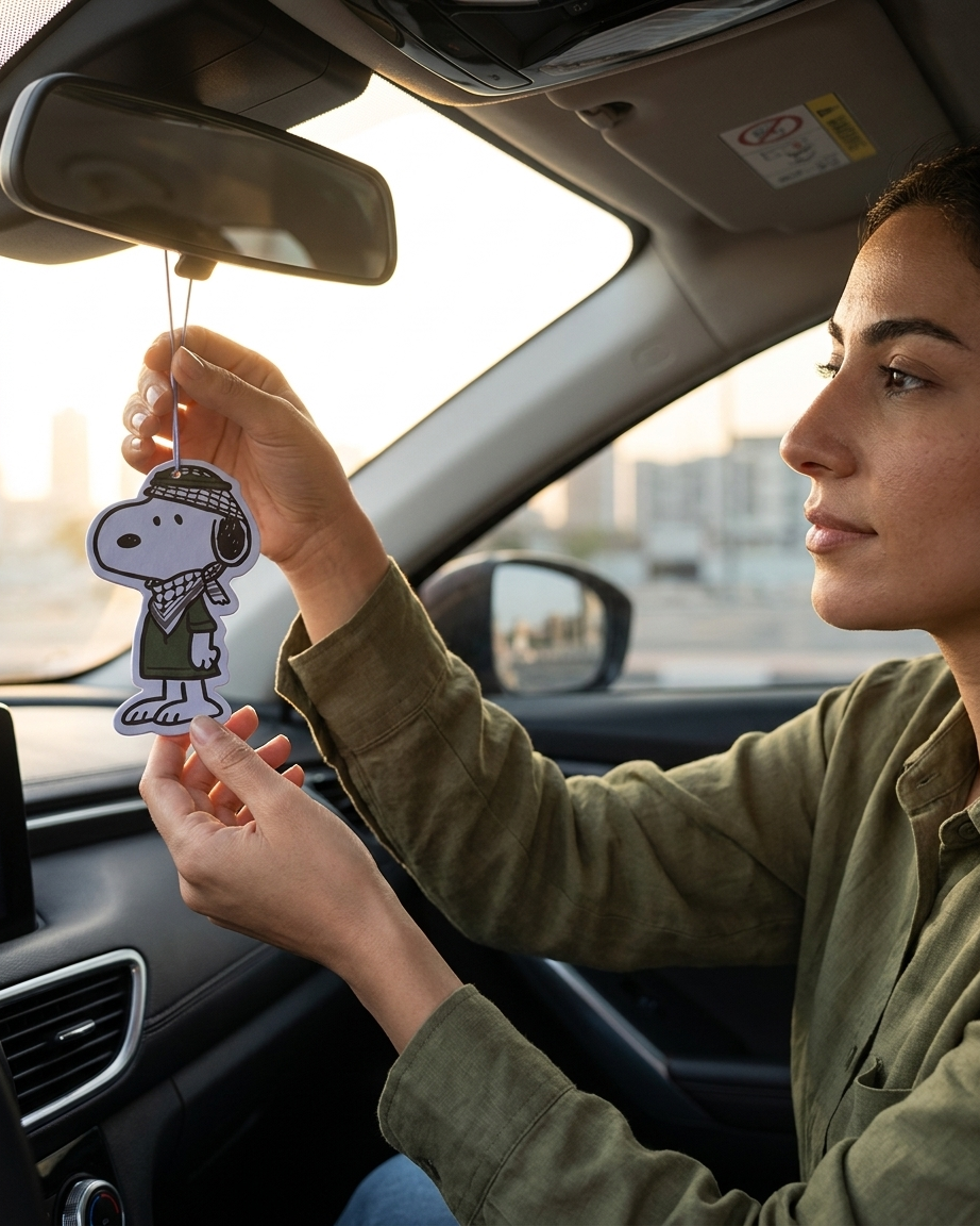 Snoopy Palestine Air Freshener