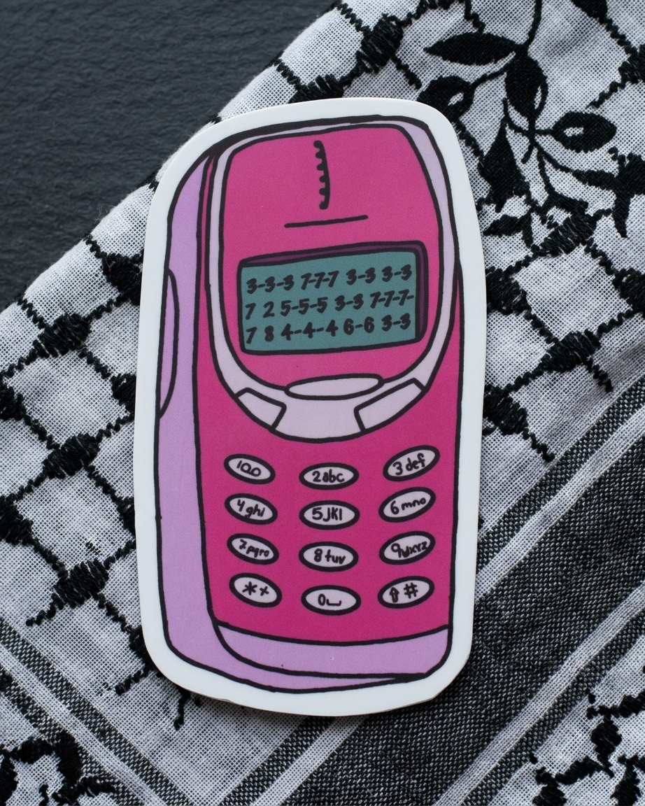 Y2K Phone Palestine Sticker