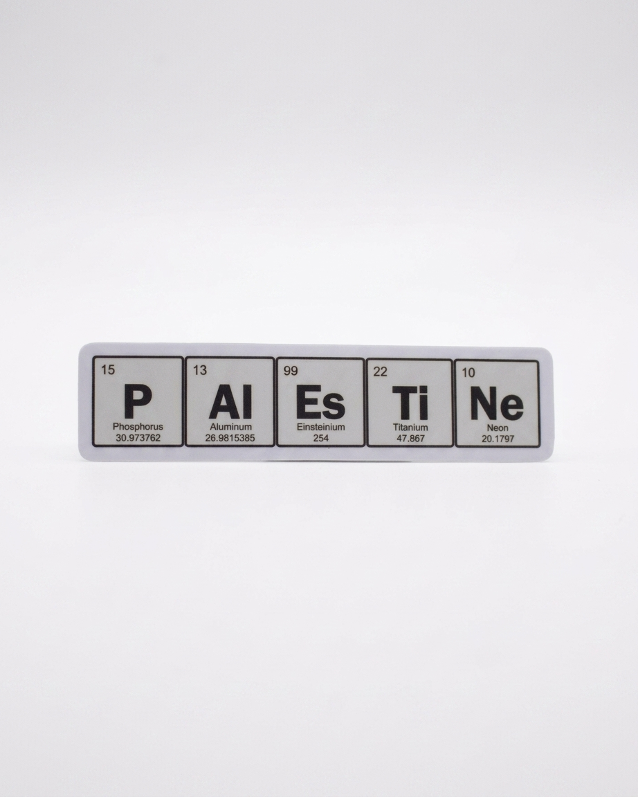 Periodic Table Palestine Sticker