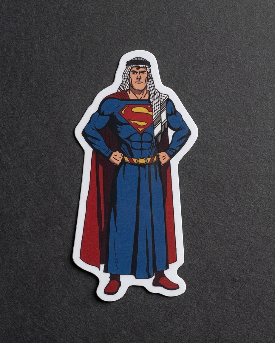 Superman Palestine Sticker
