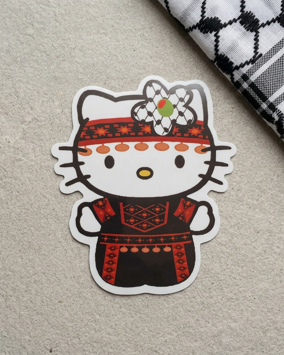 Hello Kitty Palestine Sticker