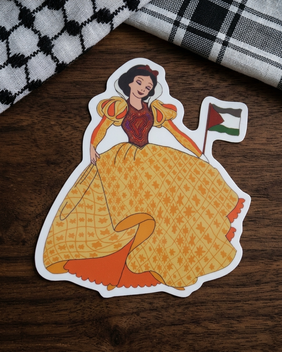 Snow White Palestine Sticker