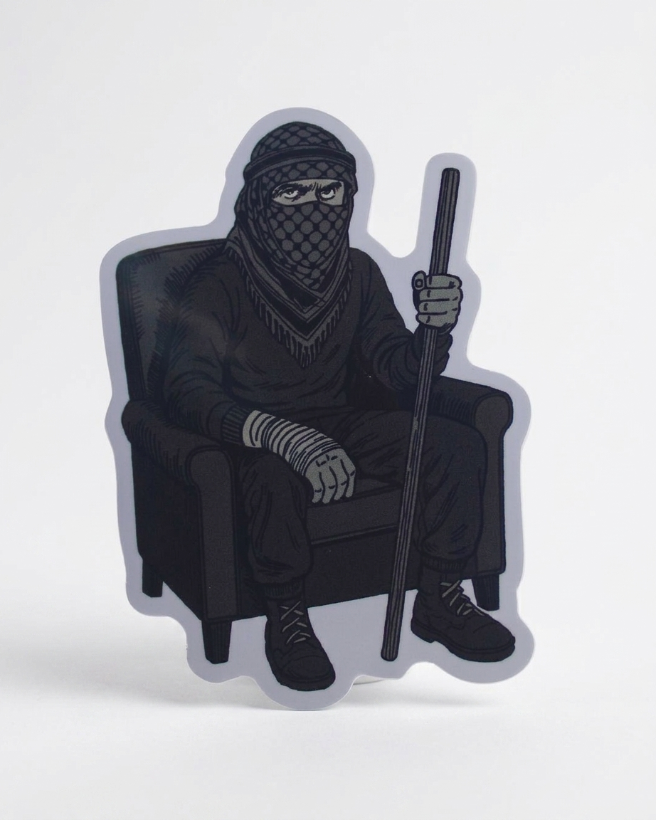 Chair and Stick Palestine Sticker