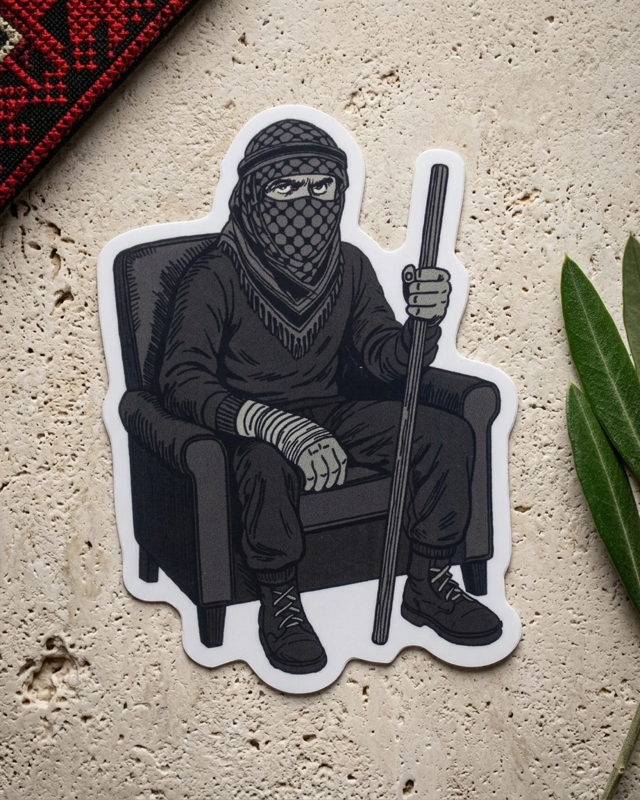 Chair and Stick Palestine Sticker