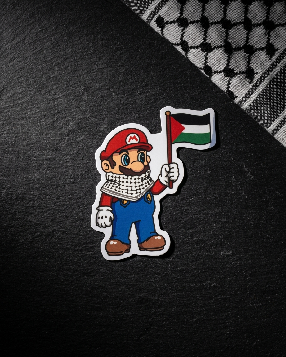 Mario Palestine Sticker