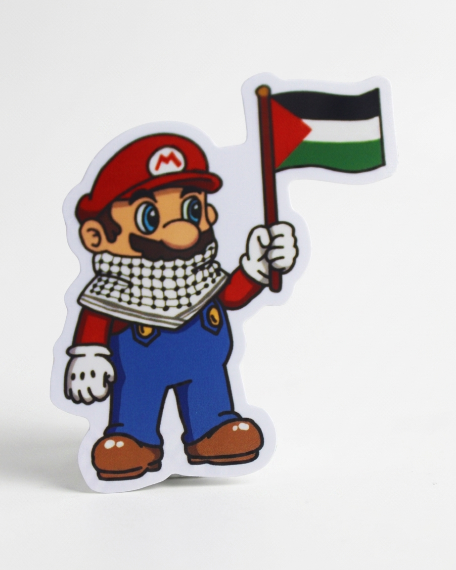 Mario Palestine Sticker