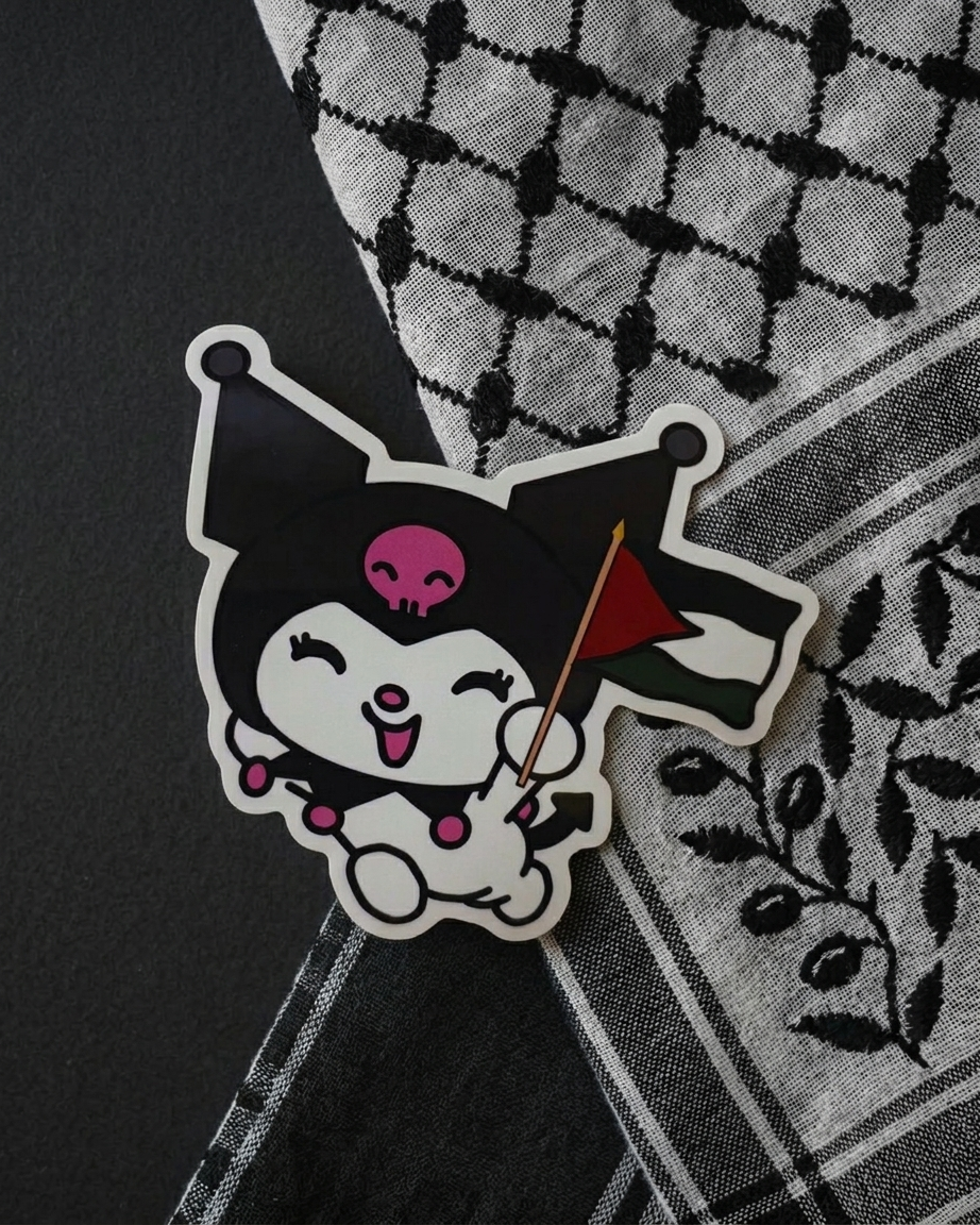 Kuromi Palestine Sticker