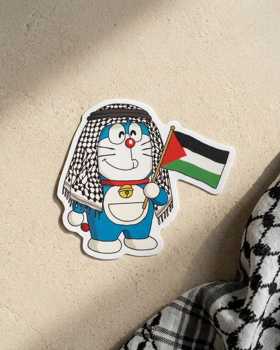 Doraemon Palestine Sticker