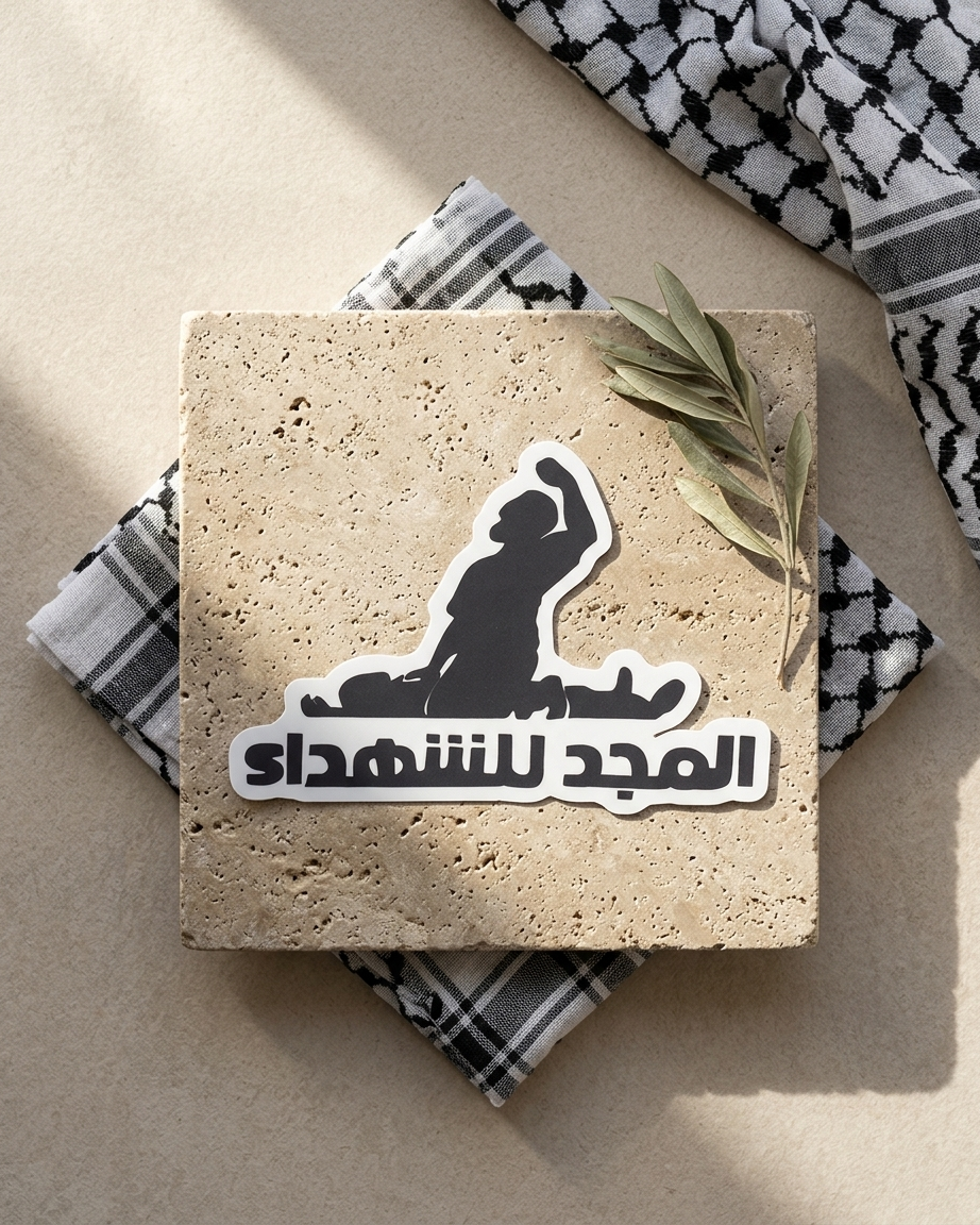 Glory to the Martyrs Text Palestine Sticker