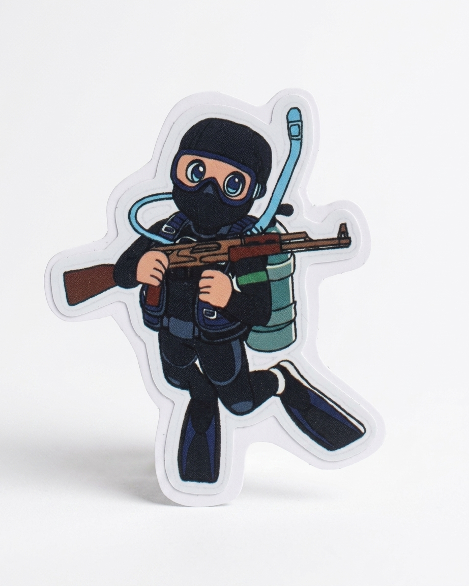 Frogmen Palestine Sticker