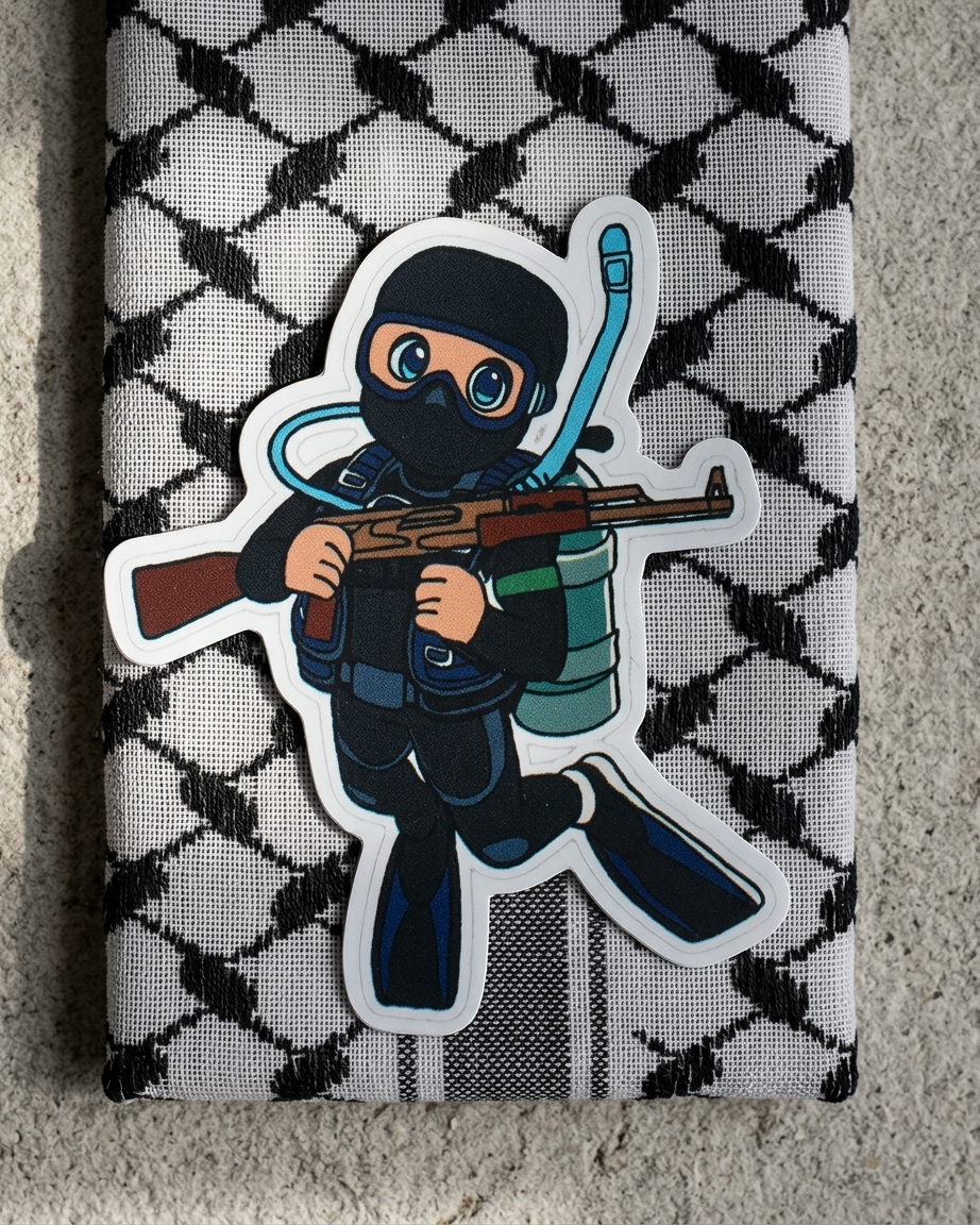 Frogmen Palestine Sticker