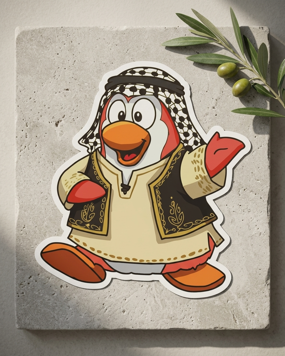 Club Penguin Palestine Sticker