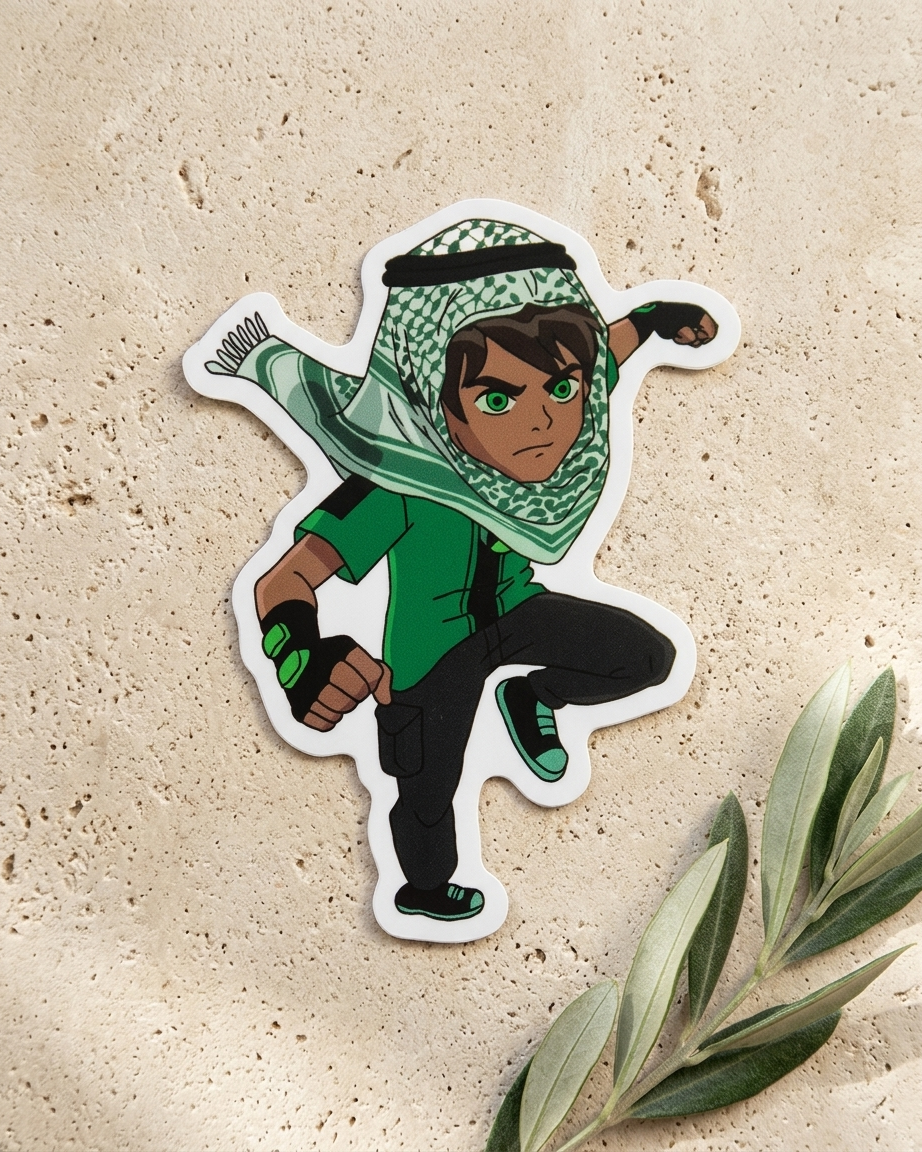 Ben 10 Palestine Sticker
