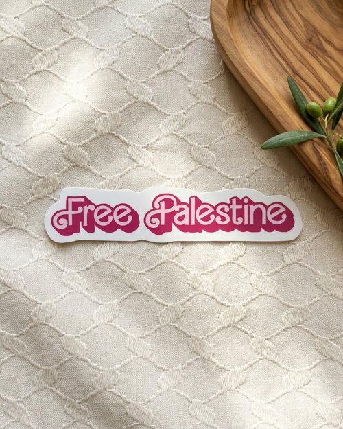 Barbie Font Palestine Sticker