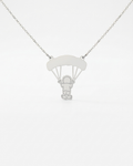 Handala Parachute Palestine Necklace silver