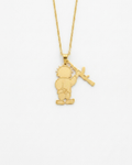 Handala Rifle Palestine Necklace Gold