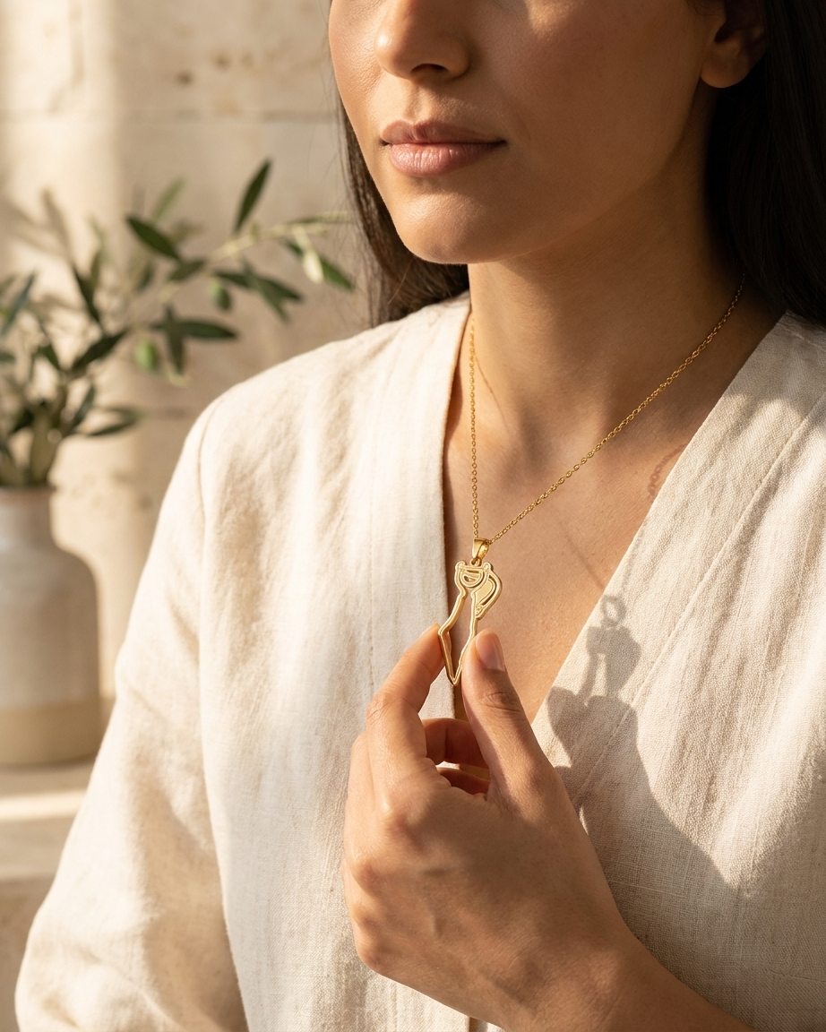 Slingshot Palestine Necklace Gold