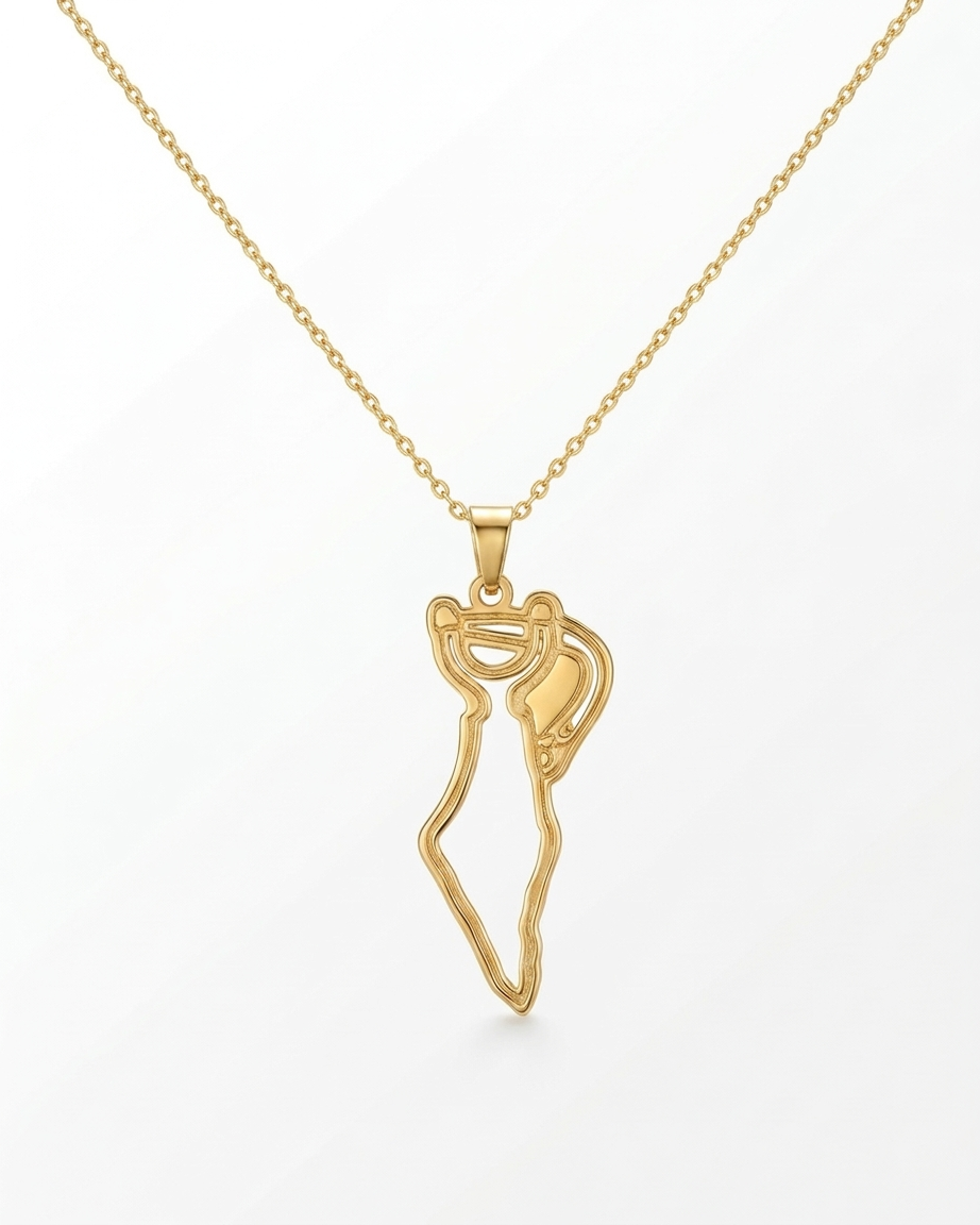 Slingshot Palestine Necklace Gold