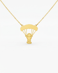 Handala Parachute Palestine Necklace Gold