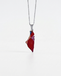 Heart Palestine Necklace Silver