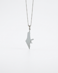 Palestine Discreet Rifle Necklace Silver