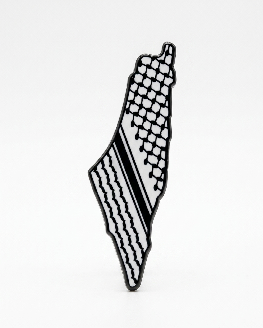 Premium 3D Metal Palestine Emblem Sticker