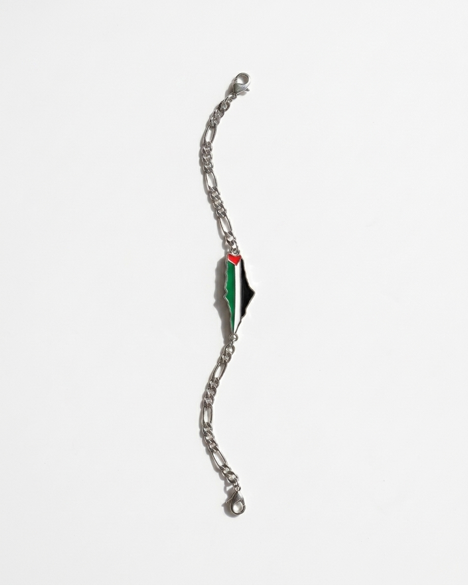 Palestine Flag Map Bracelet