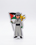 Pikachu and Ash Palestine Sticker