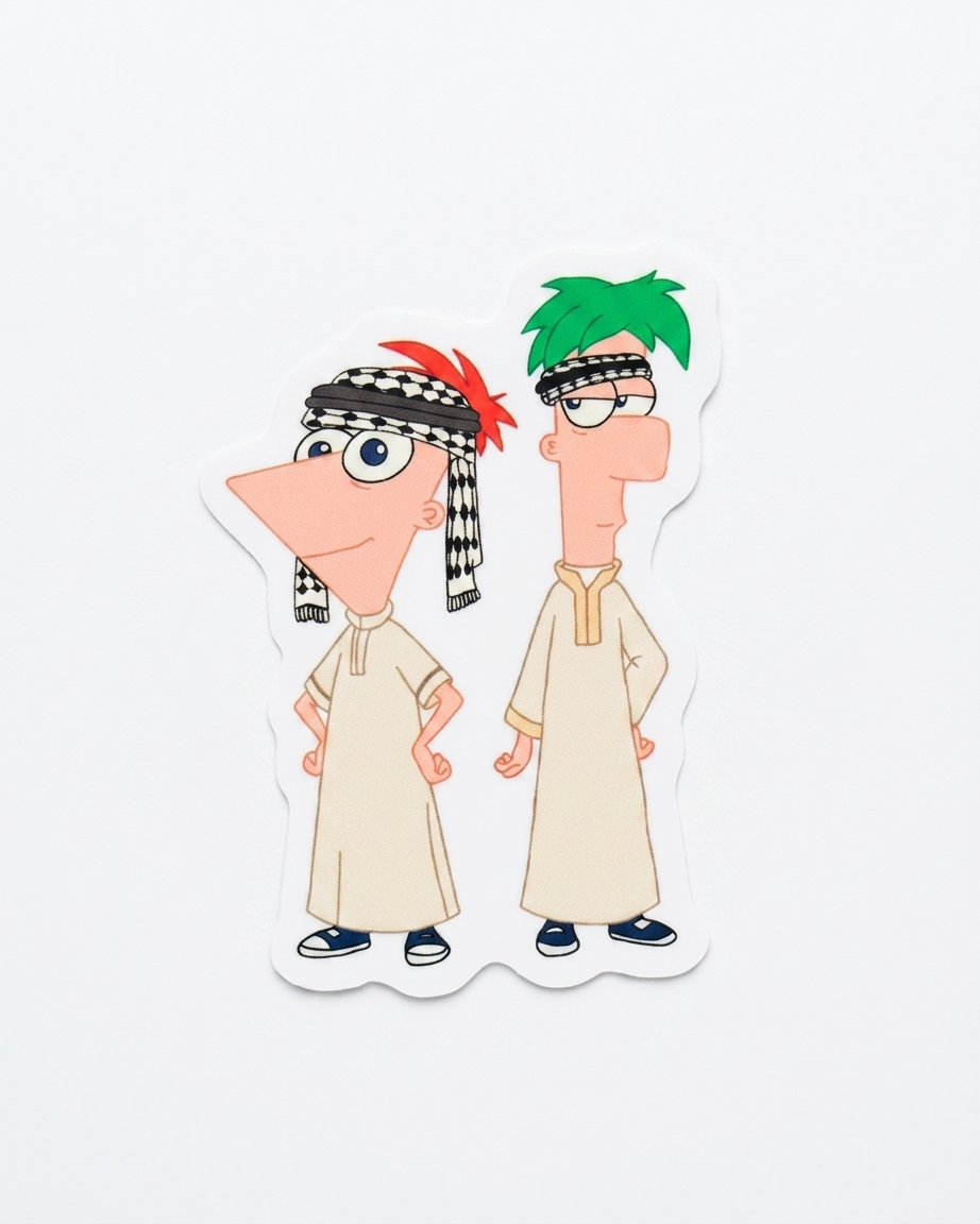 ملصق فينِياس وفيرب فلسطين
