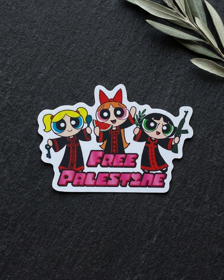 Powerpuff Girls 2 Palestine Sticker