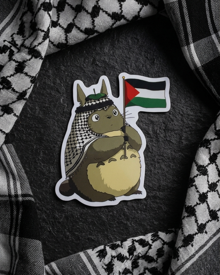 Totoro Palestine Sticker