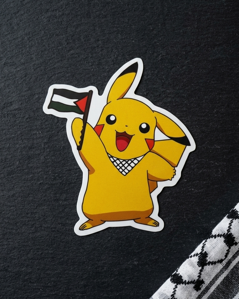 Pikachu Palestine Sticker