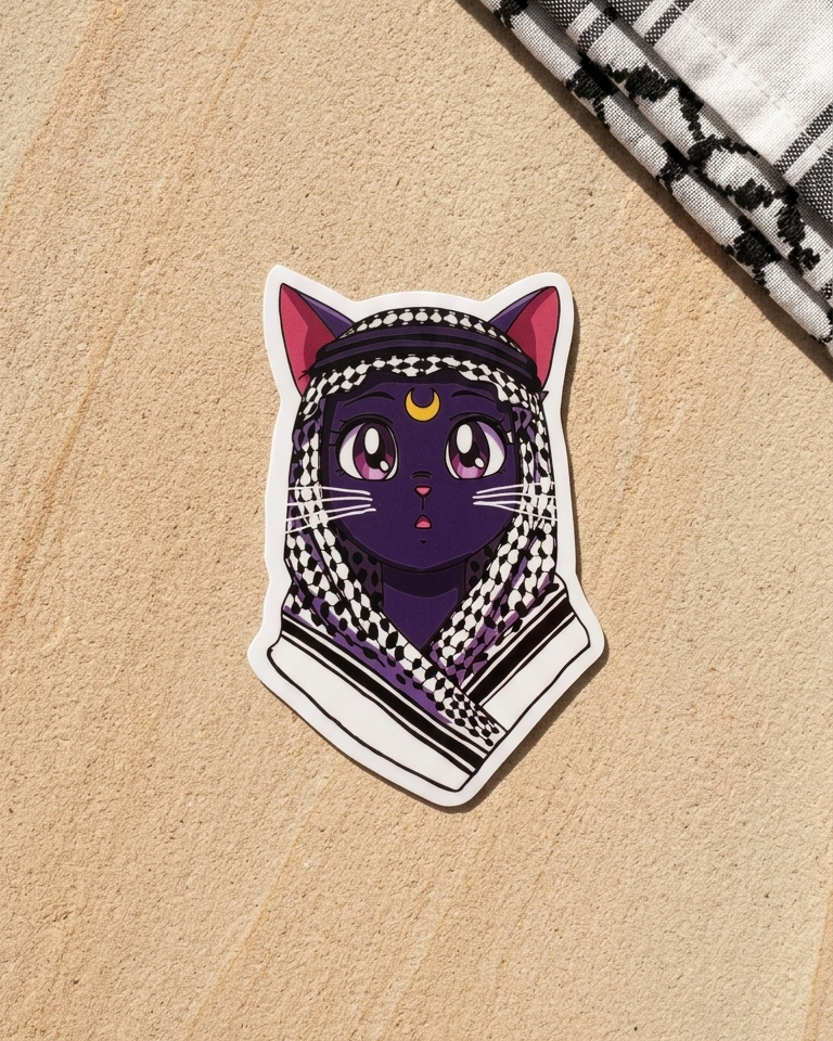 Luna Cat Palestine Sticker