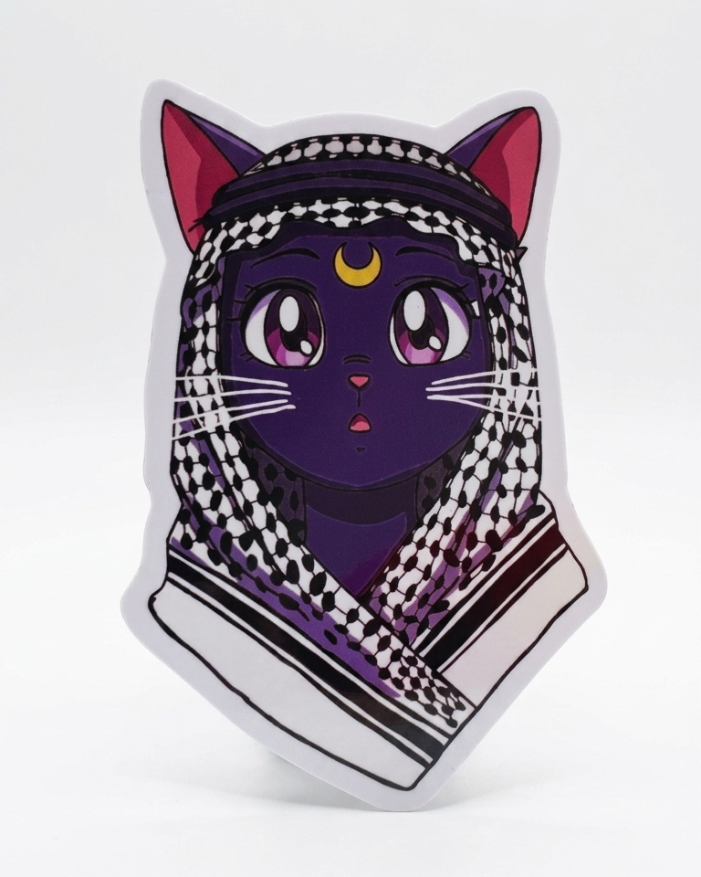 Luna Cat Palestine Sticker