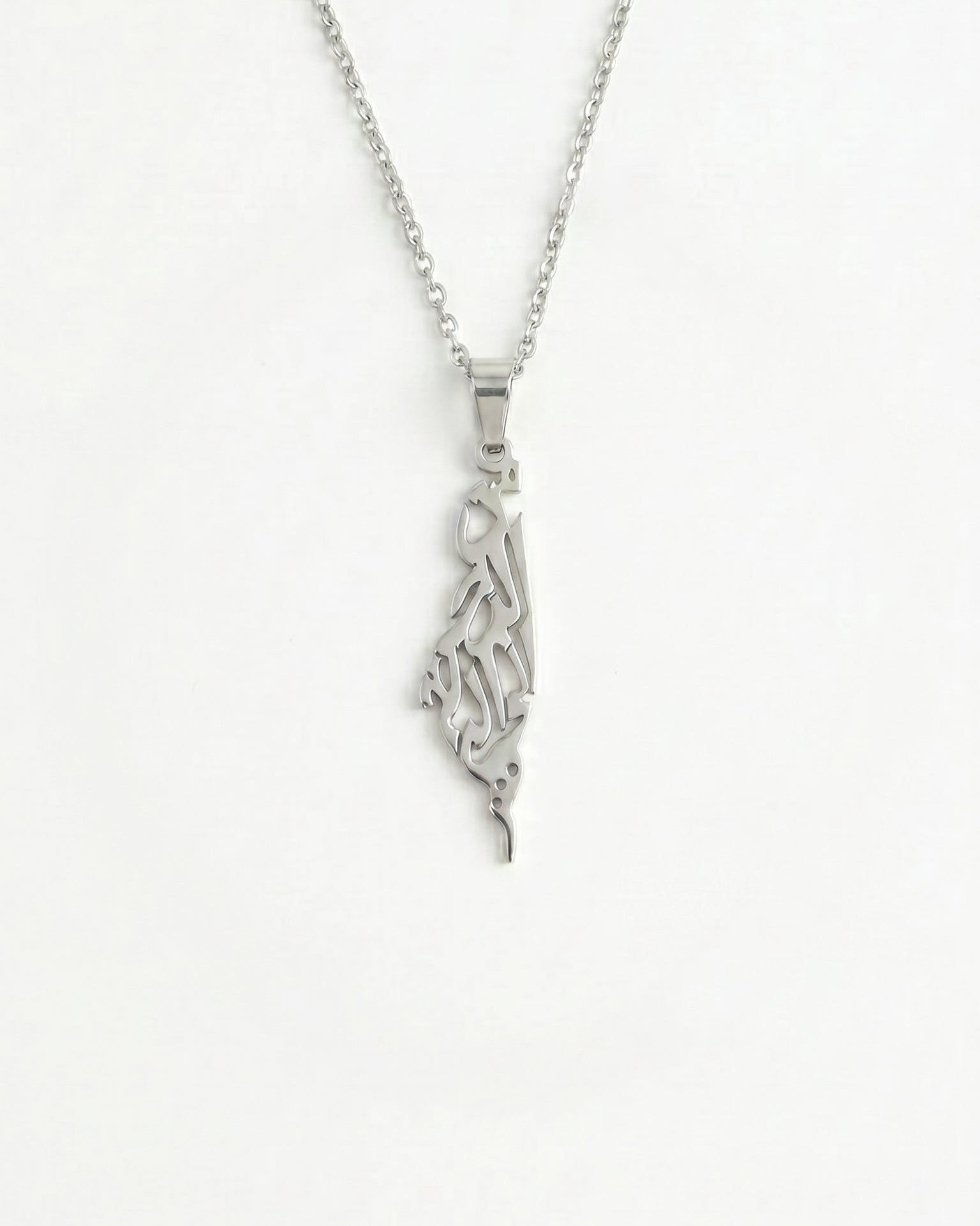 From the River to the Sea Palestine Necklace Silver